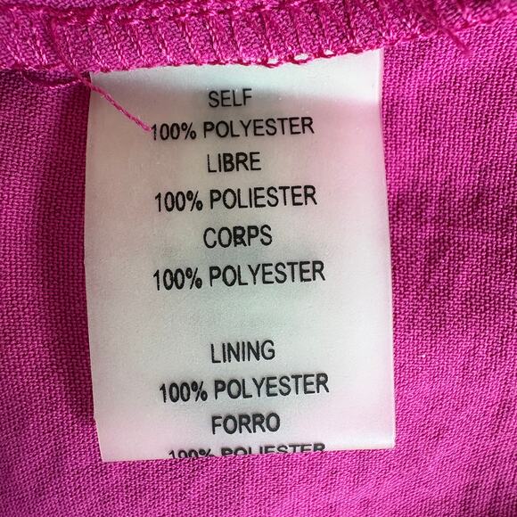 Vince Camuto Bright Pink Halter Wide Leg Jumpsuit - Women's Size 10 - Picture 6 of 8